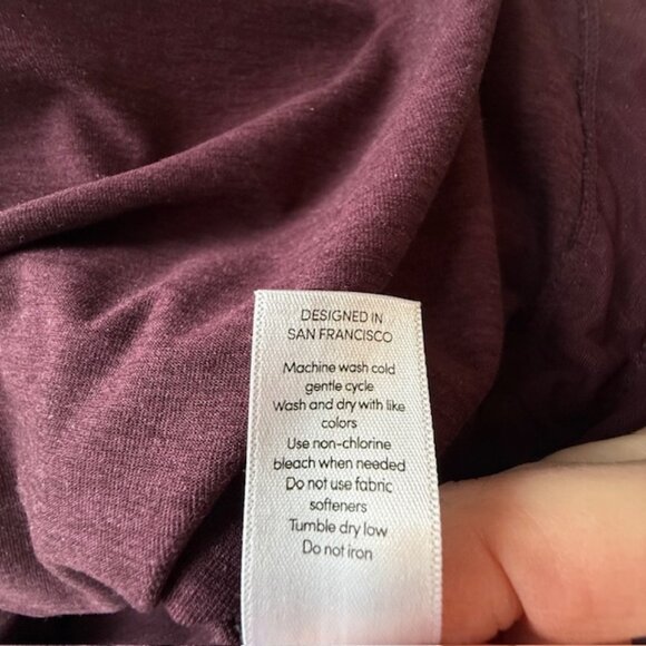 Athleta Uptempo Tunic Long-Sleeved Top, Auberge Burgundy, Size XL - Picture 4 of 9